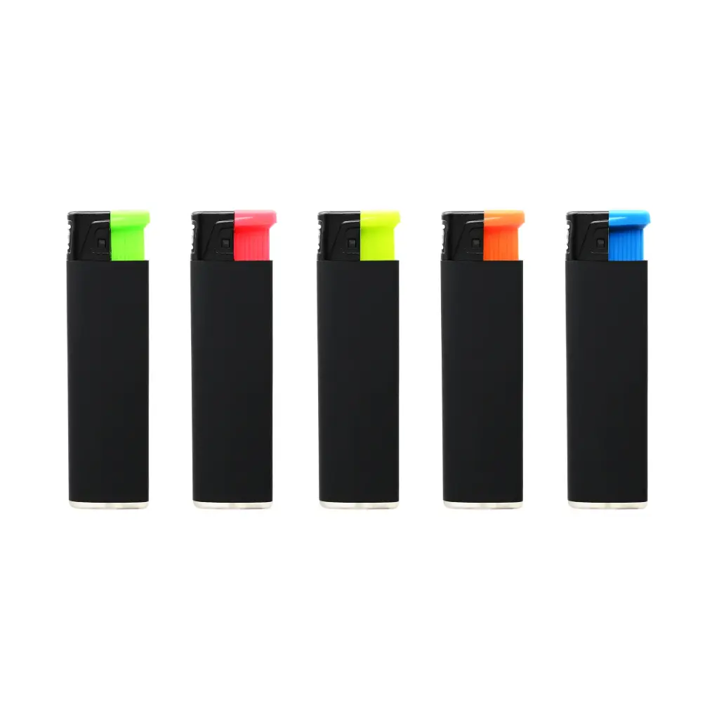 ATOMIC accendini elettronici powerflame turbo flame fiamma fissa ricaricabili rubber assortiti