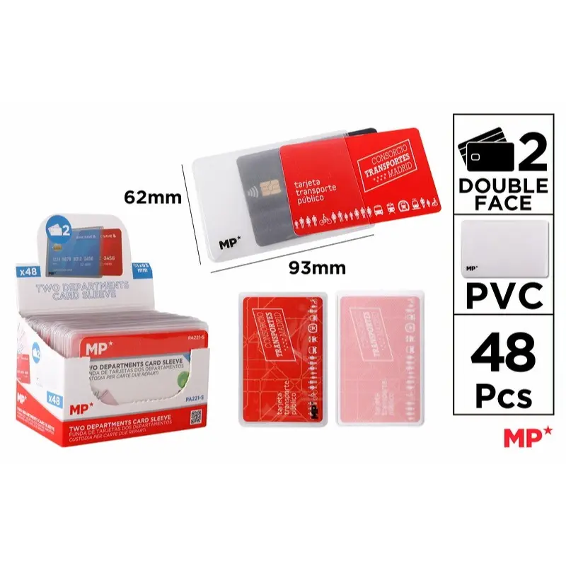 MP PORTACARTE ORIZZONTALE 2 SCOMPARTI