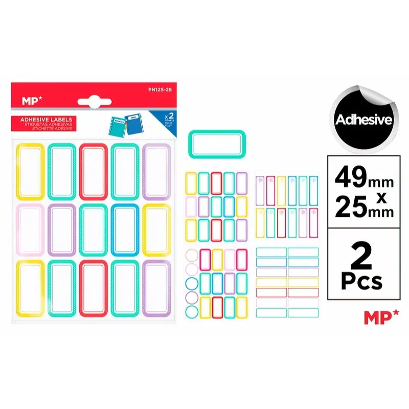 MP ETICHETTE ADESIVE PERSONALIZZABILI 49X25MM