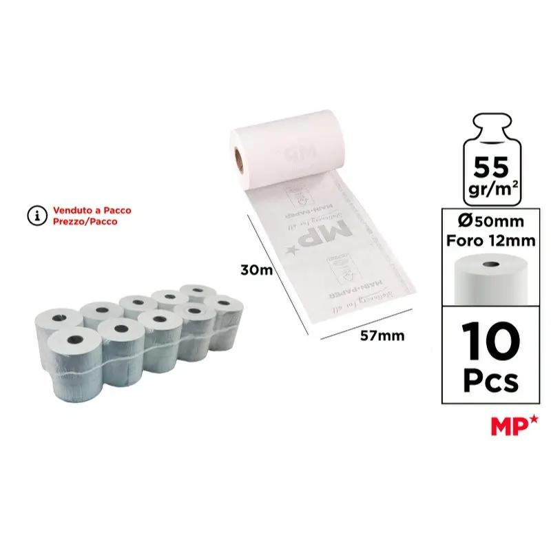 MP Rotolo Termico Omologato 57x50mm 30mt 55g