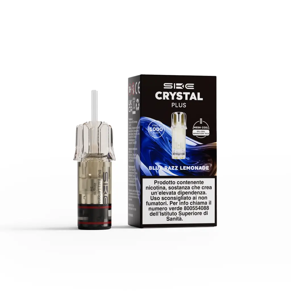 [01]SKE Crystal Plus Pod ( Lemonade al Lampone/Blue Razz Lemonade ) 2ml, Nicotina 20mg/ml