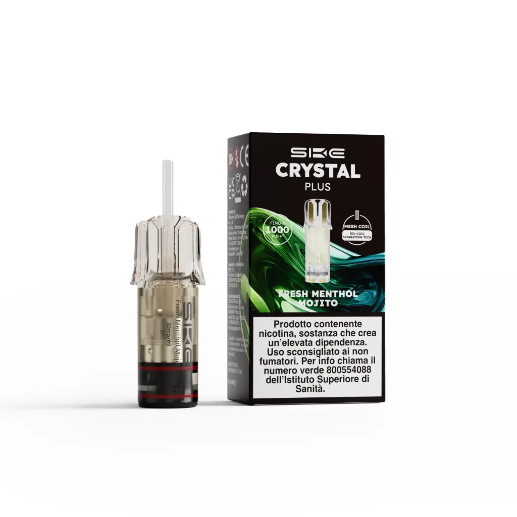 [08]SKE Crystal Plus Pod( Mojito Menta Fresca/Fresh Menthol Mojito ) 2ml, Nicotina 20mg/ml