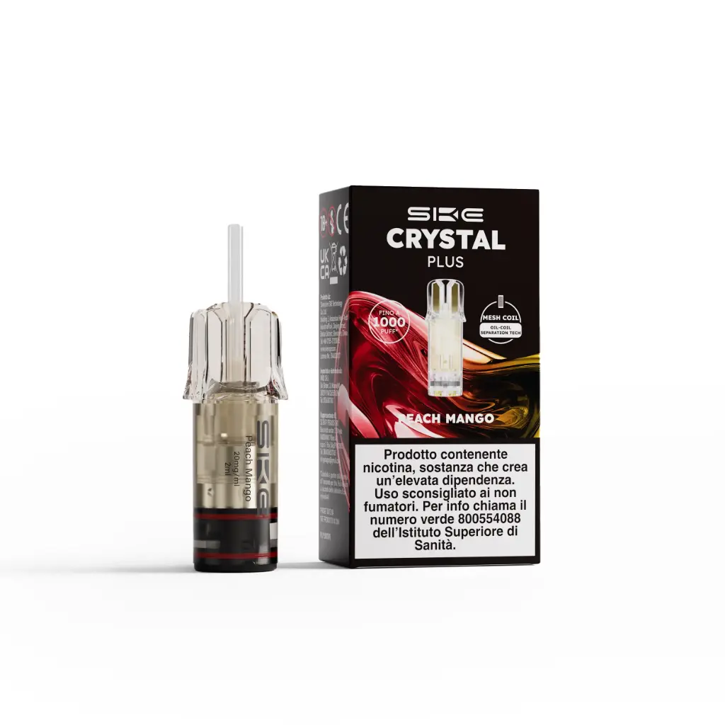 [10]SKE Crystal Plus Pod ( Pesca e Mango/Peach Mango ) 2ml, Nicotina 20mg/ml