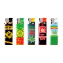 Atomic Electronic Lighter F2 Turbo Flame Refillable Green Leaf