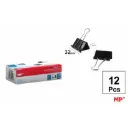 MP CLIP FERMACARTE IN ACCIAIO 32MM 12PZ NERO