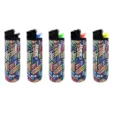 FLS by ATOMIC accendini pietrina fiamma morbida usa e getta flower wheel black & colorful