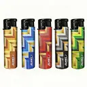 Coney Electronic Lighter Oval Jet Blue Jetflame Refillable Touchy Colored Cubes assorted