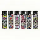 Coney Electronic Lighter Oval Jet Blue Jetflame Refillable La Catrina assorted